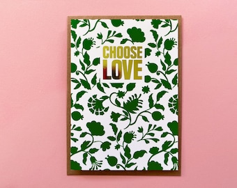 Green Choose Love Card - In aid of Choose Love charity