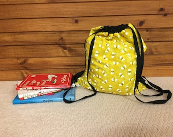 Bee Drawstring Backpack