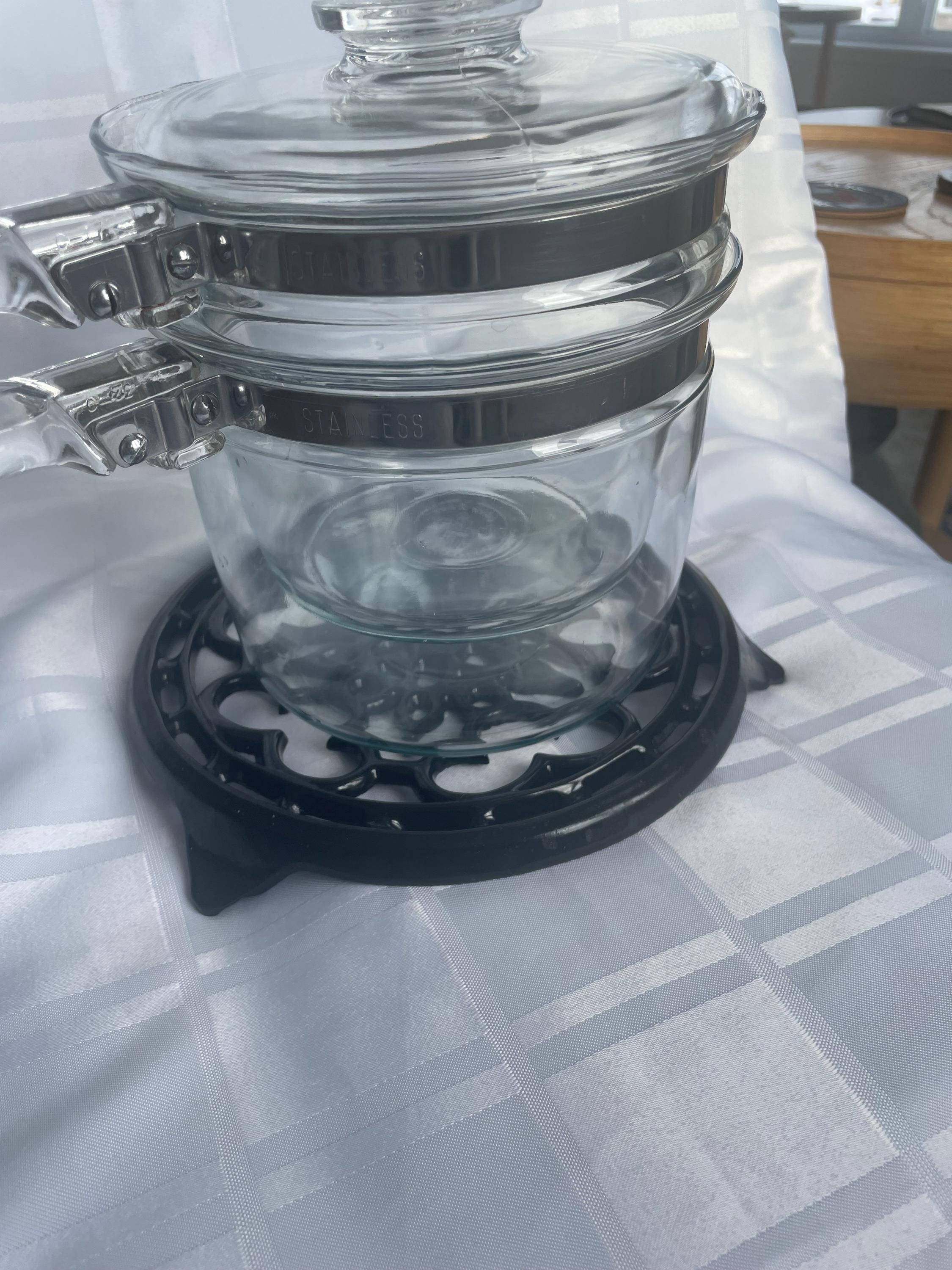 Pyrex Flameware Cookware Vintage Pyrex Flameware Double Boiler | Stovetop Glass Cookware Set ...