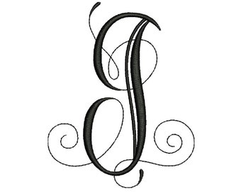 Embroidery Letter I Design Modern Embroidery Monogram Machine Embroidery Initials Mini Embroidery Digital font