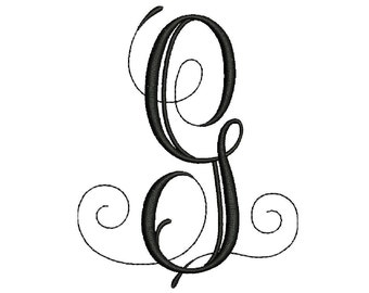 Embroidery Letter G Design Modern Embroidery Monogram Machine Embroidery Initials Mini Embroidery Digital Font