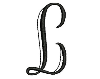 Letter L Embroidery Design Modern Embroidery Monogram Machine Embroidery Initials Mini Embroidery Digital Font