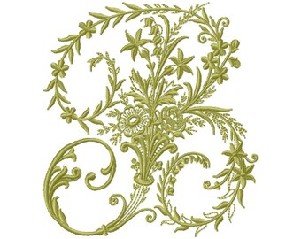 Embroidery Letter B Design Victorians style Machine Embroidery Initials Mini Embroidery Digital Font
