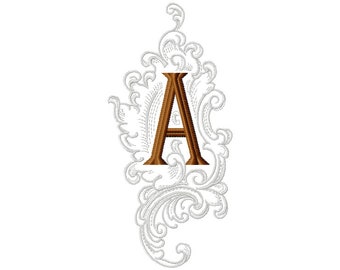 Embroidery Letter A Design Mediavel style Machine Embroidery Initials Mini Embroidery Digital Font