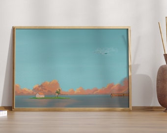 Lonely house- Studio Ghibli Spirited away-A4-Birthday gift for her anime