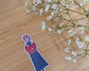 Hijbi girl_Red glitter sticker