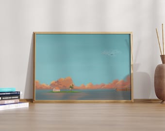 Lonely house- Studio Ghibli Spirited away-A3-Birthday gift for her anime