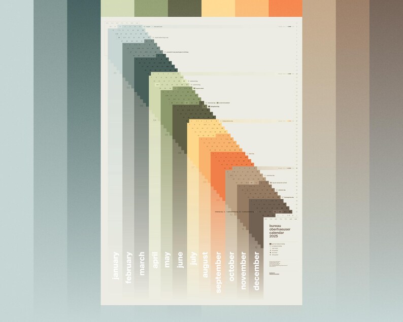 Bureau Oberhaeuser Calendar 2025 Etsy.de