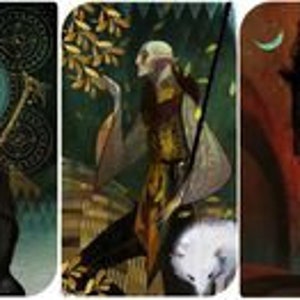 Patrón de punto de cruz de cartas del Tarot Solas de Dragon Age