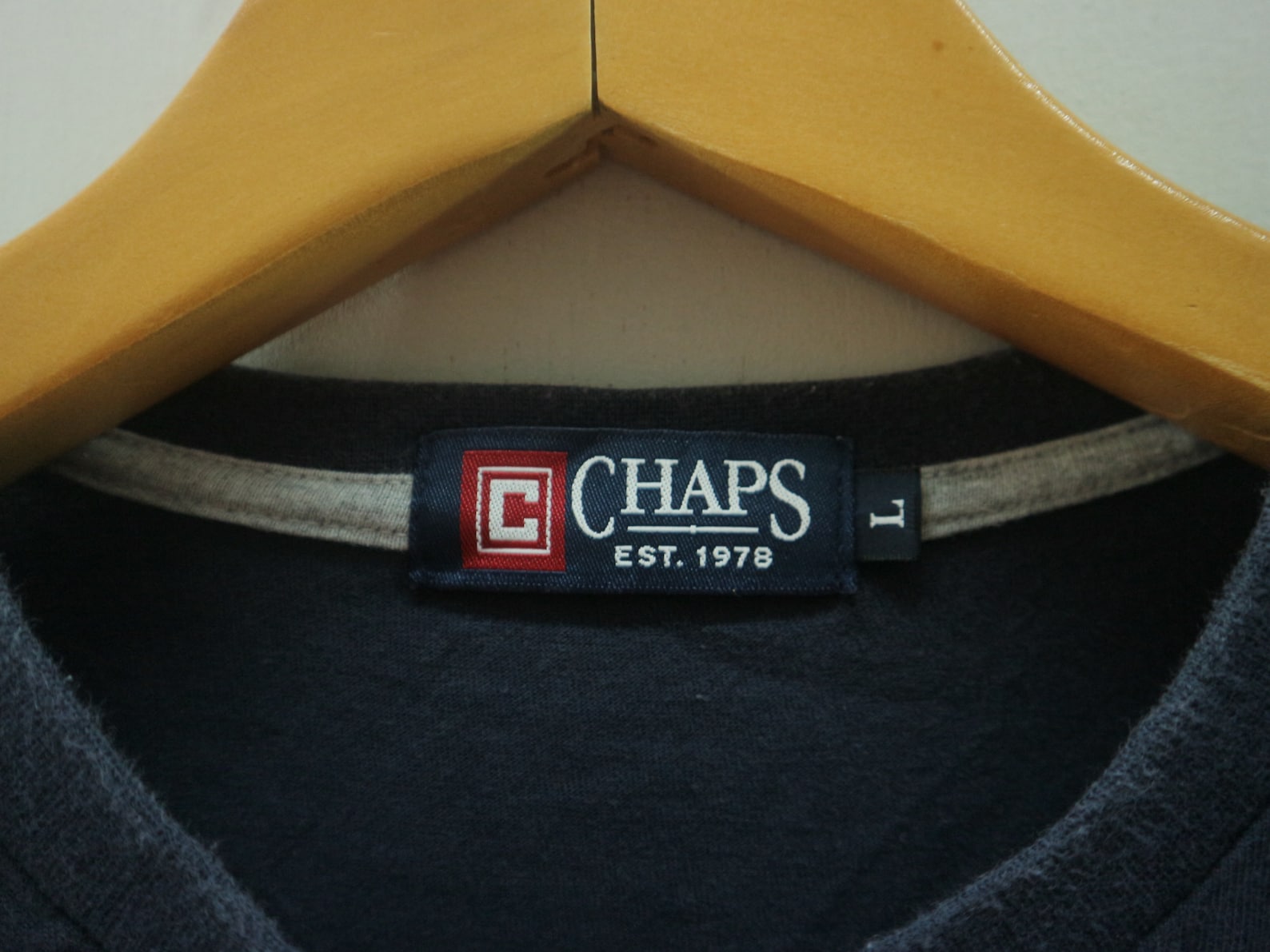 Vintage Chaps T Shirt Minimalist Logo Designer Top Tee Size L Etsy
