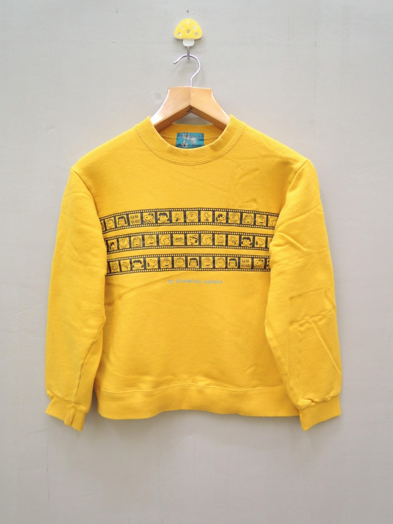 Vintage Snoopy Peanuts Pull Over Sweatshirt Cartoon Funny Sweater Size M