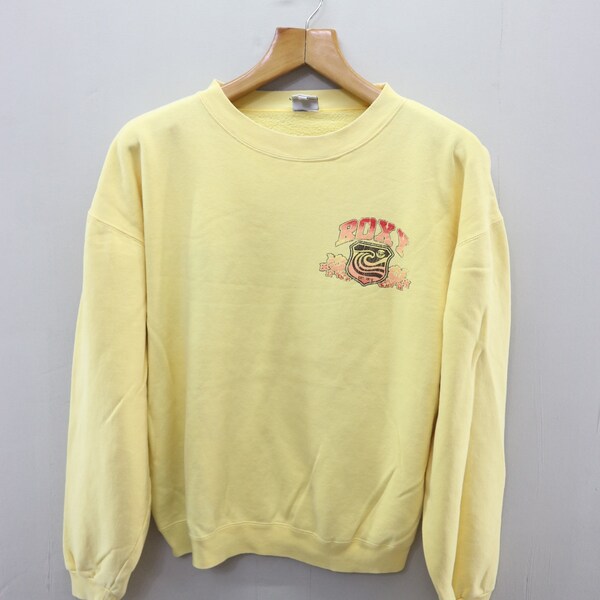 Vintage Roxy Minimalist Logo Sweatshirt Surf Surfing Sport Aloha Hawaii Sweater Size L