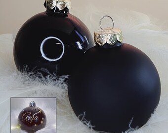 BLACK | Personalized Christmas tree ball | Christmas ball | Favorite ball | personal Christmas gift | Tree decorations Christmas