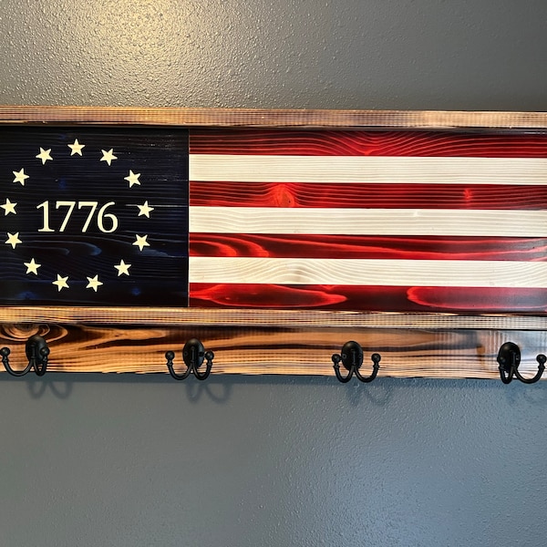 The Origianl Betsy Ross 1776 Coat/hat rack 39" X 16"