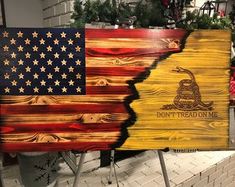 The Rustic Gadsden Concealment Flag - American Flag