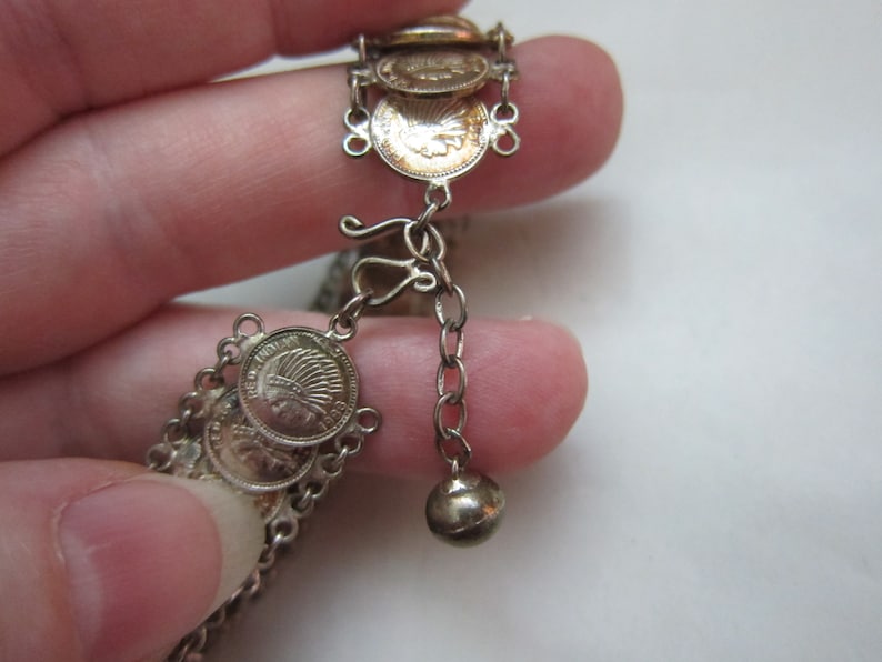 the coins are dated 1988 please see description Coin Bracelet Vintage Silver