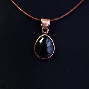 Apache Tear Obsidian Pendant