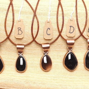 Pendentif larme d'Apache en obsidienne