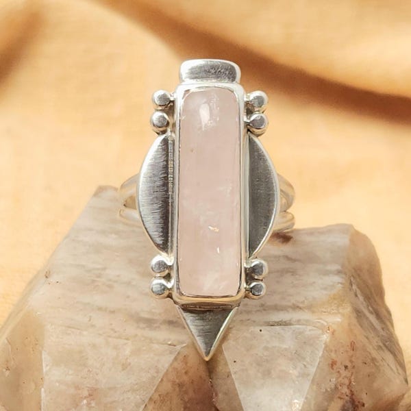 Aero - Sterling Silver and Colorado Rose Quartz