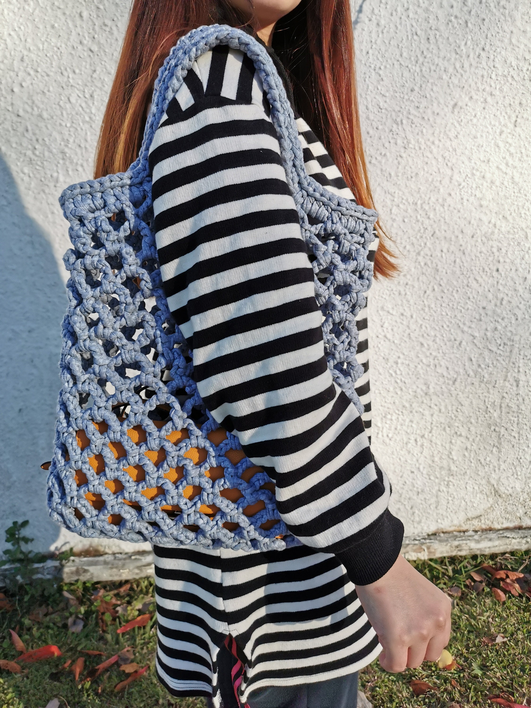 Crochet Pattern Beach Bag PDF T-shirt Yarn Bag Market Bag Pattern Reusable  -  Norway