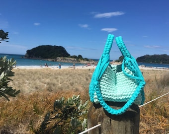 Patrón de bolso de punto, hecho a mano, bolso artesanal, regalo de Navidad, bolso de punto, bolso de hilo de camiseta, bolso de mano, bolso de hombro, bolso cruzado