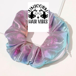 Metallic Zipper Scrunchies-Beach hair don&#39;t care - Bachelorette Party Favors - Bachelorette Party Hair Tie - Pocket Hair Tie