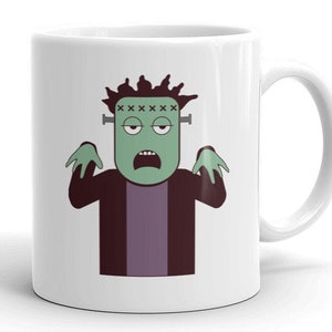 Frankenstein Mug, Monster Mug, Coffee Mug, Cartoon Mug, Scary Mug