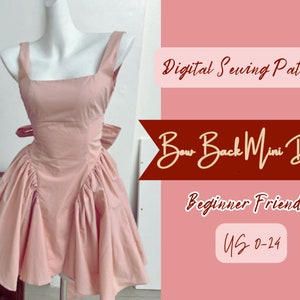 Patrón de costura para vestido acampanado: Vestido de fiesta estilo cottagecore con godet (PDF 0-24)