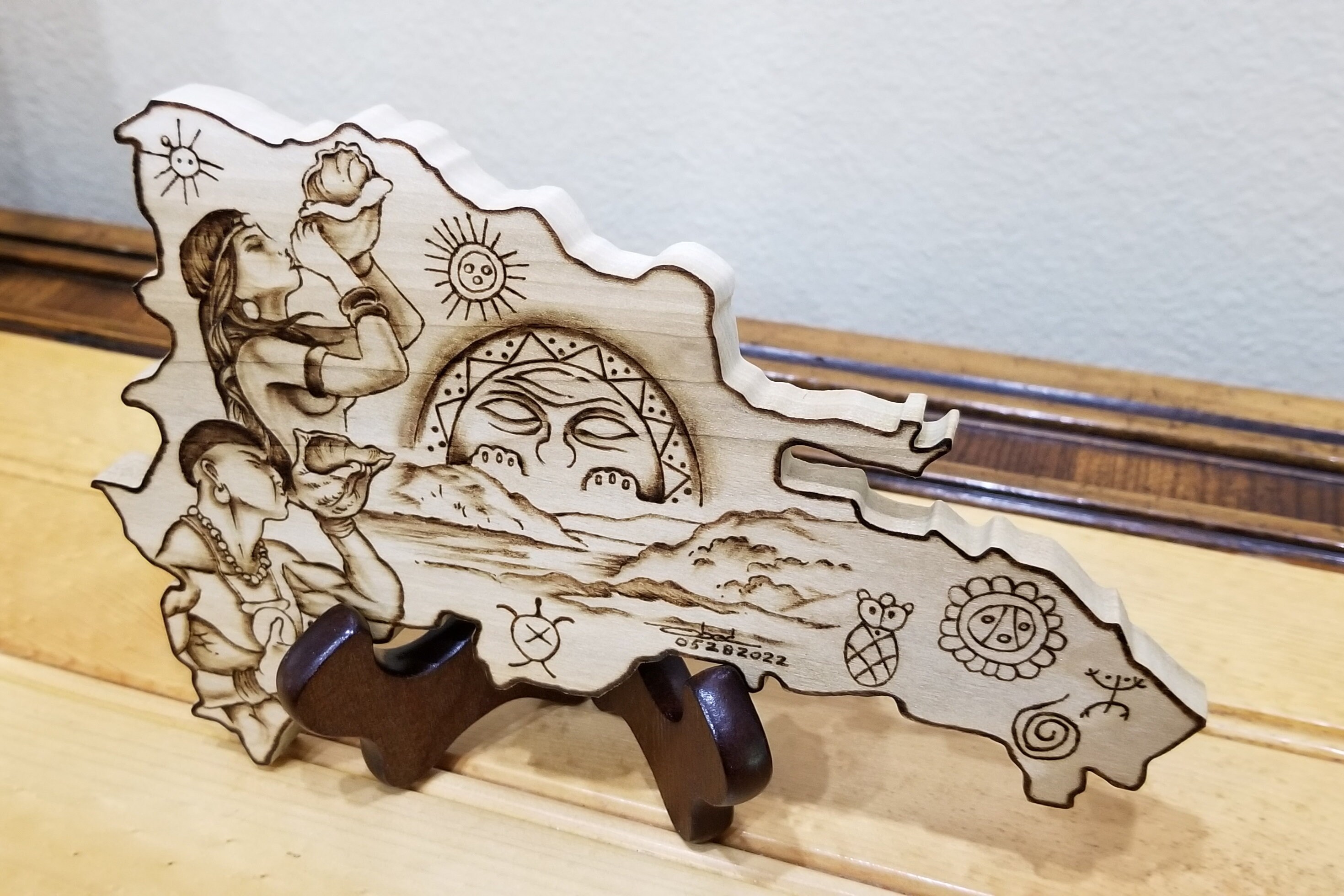 Dominican Republic Map Taino Art Dominican Wall Art Santo Etsy