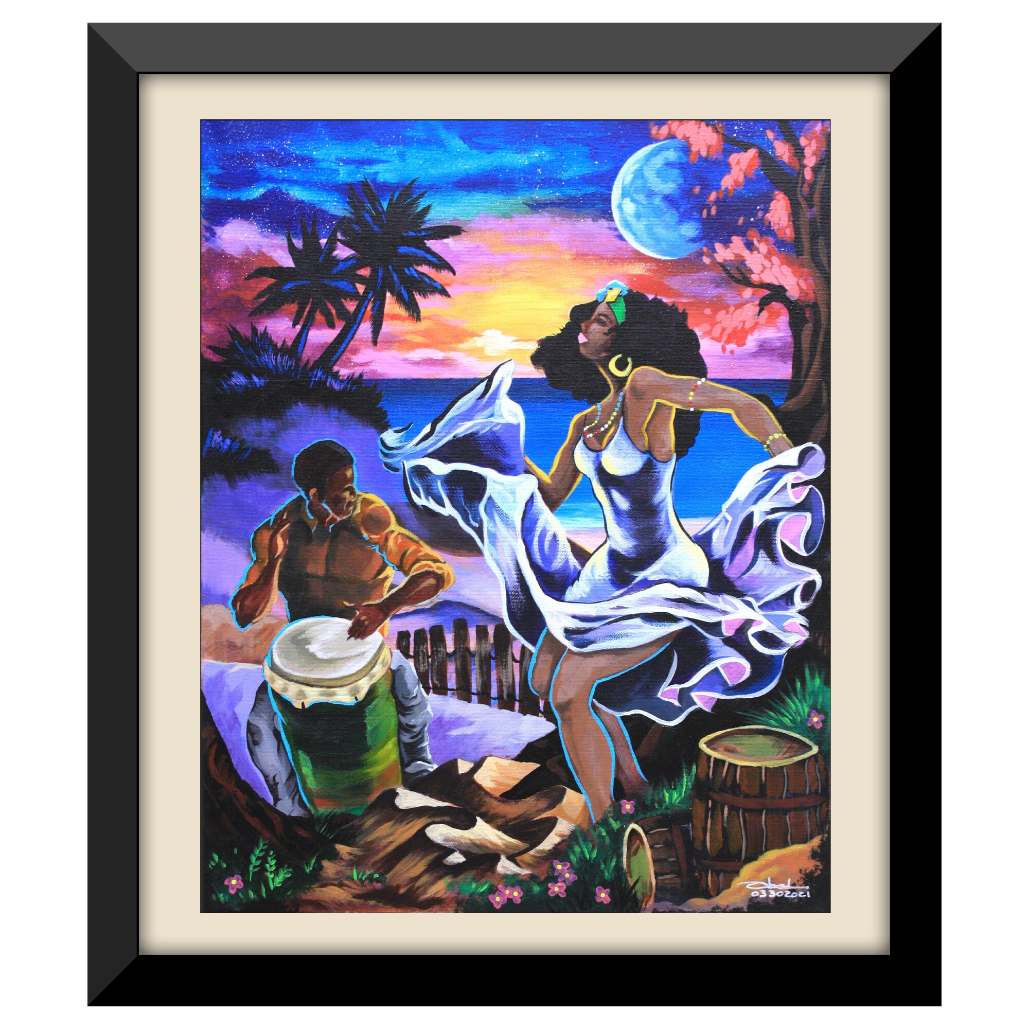 Puerto Rico Wall Art Puerto Rican Bomba Y Plena Latino Art Arte Boricua Afrolatino Gift For - Al Rit