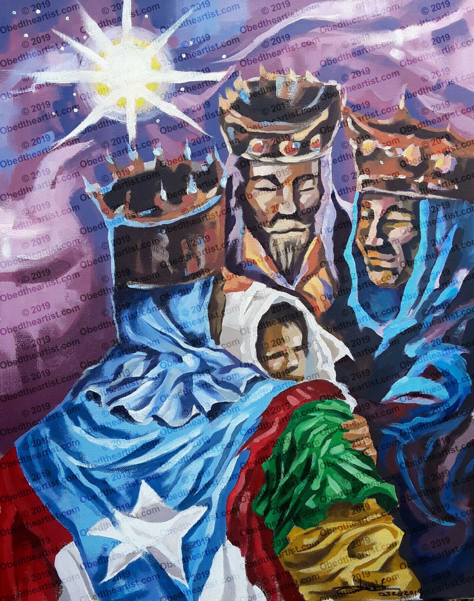 Reyes Magos Puerto Rico Wall Art Three Kings Day Art Arte De Etsy