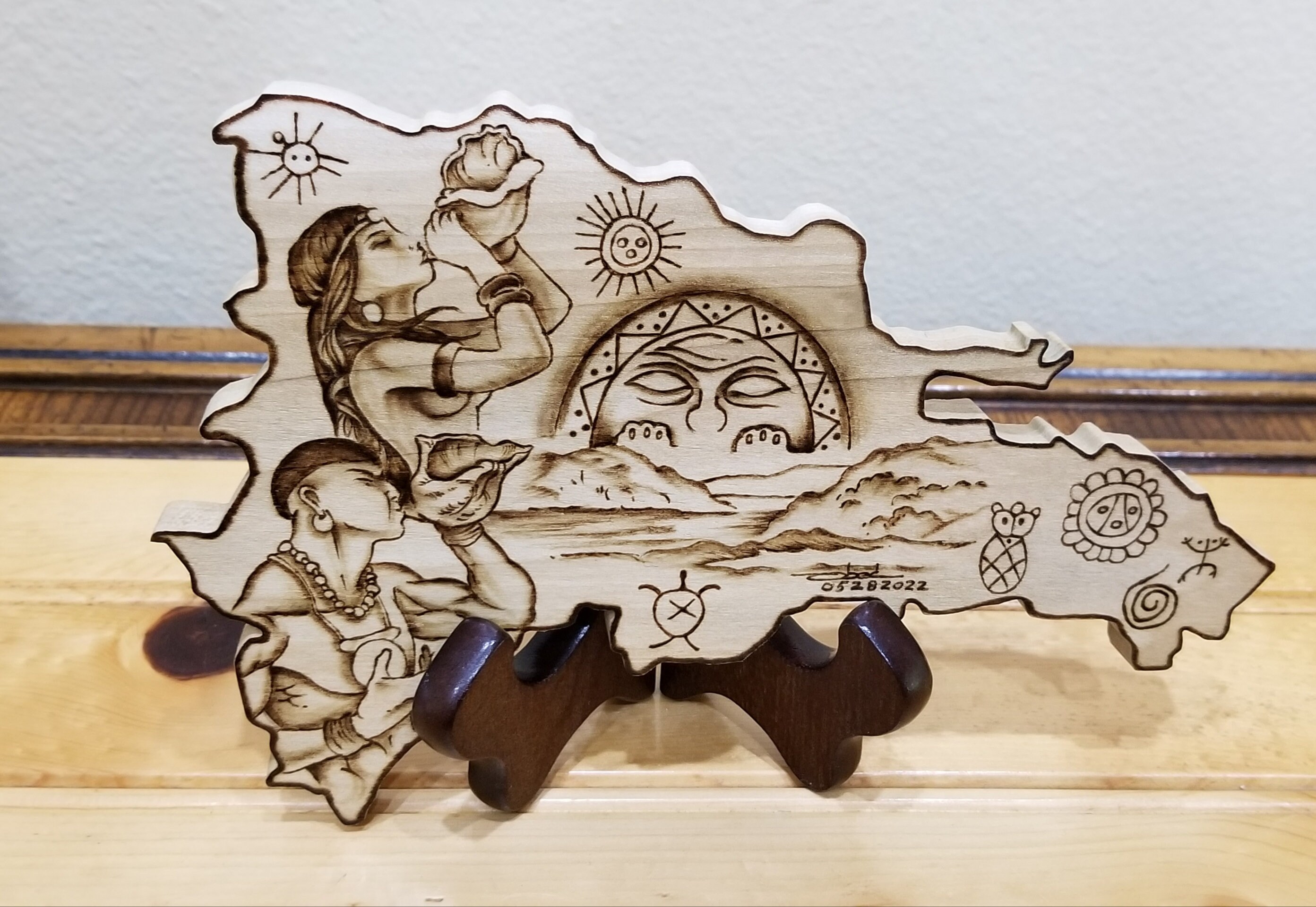 Dominican Republic Map Taino Art Dominican Wall Art Santo Etsy