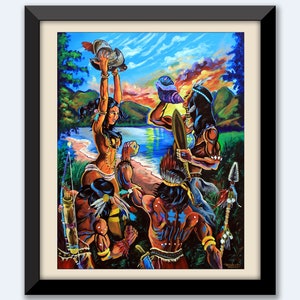 Taino Art Puerto Rico Wall Art Boricua Artist  Taino Pride Puerto Rican Art  Arte Puertorriqueño - Victoria Taina