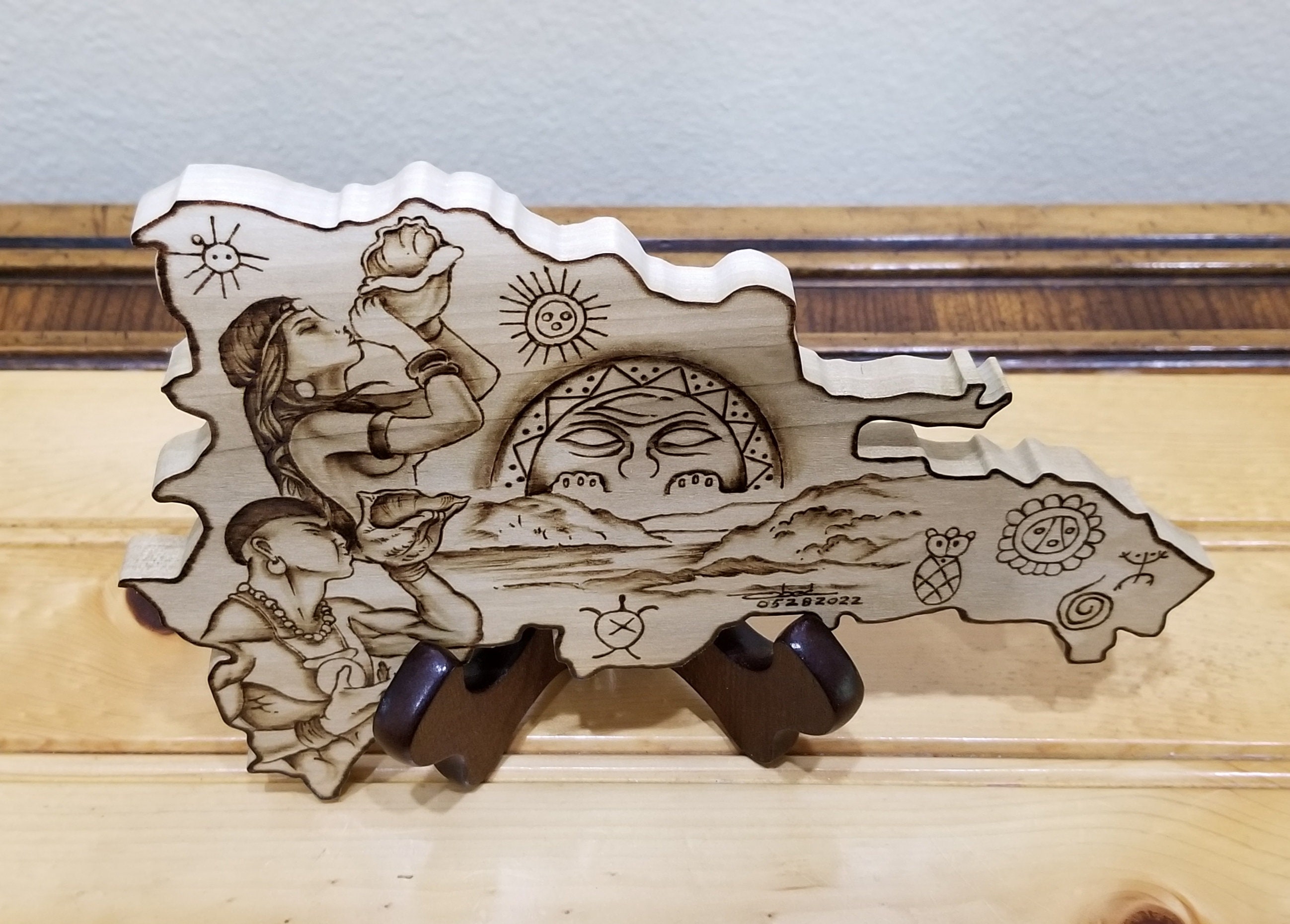 Dominican Republic Map Taino Art Dominican Wall Art Santo Etsy