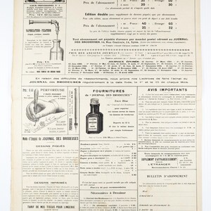 Lot De 8 Anciens Journaux 'La Broderie Pratique De Lyon' 1931 - Patrons De Broderie Vintage