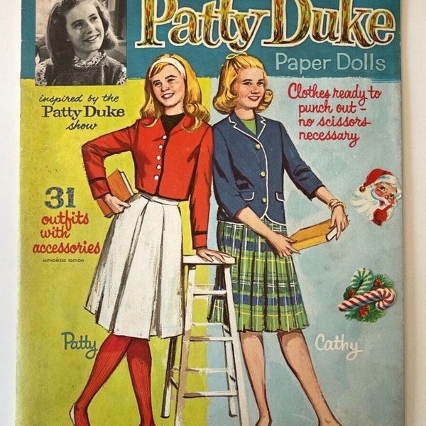 Vintage 1991 Reproduction of 1959 Patty Duke Paper Dolls Set Cut