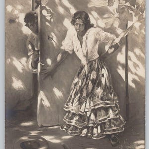 1909 Jealousy by Ribera Postcard Art Spain Unposted