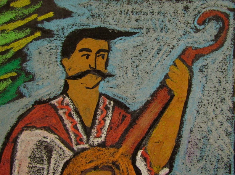 Cossack Mamai Cossack painting Bandura art,Ukrainian national costumes Ukrainian cossack Cossack and bandura Ukrainian art