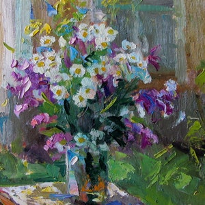 Pintura de flores silvestres, Naturaleza muerta con flores, Ramo de flores, Naturaleza muerta con flores, Obra de arte con flores, Pintura floral, Arte mural floral