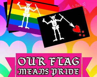 digital download Our Flag Means Pride Edward Teach Blackbeard rainbow flag