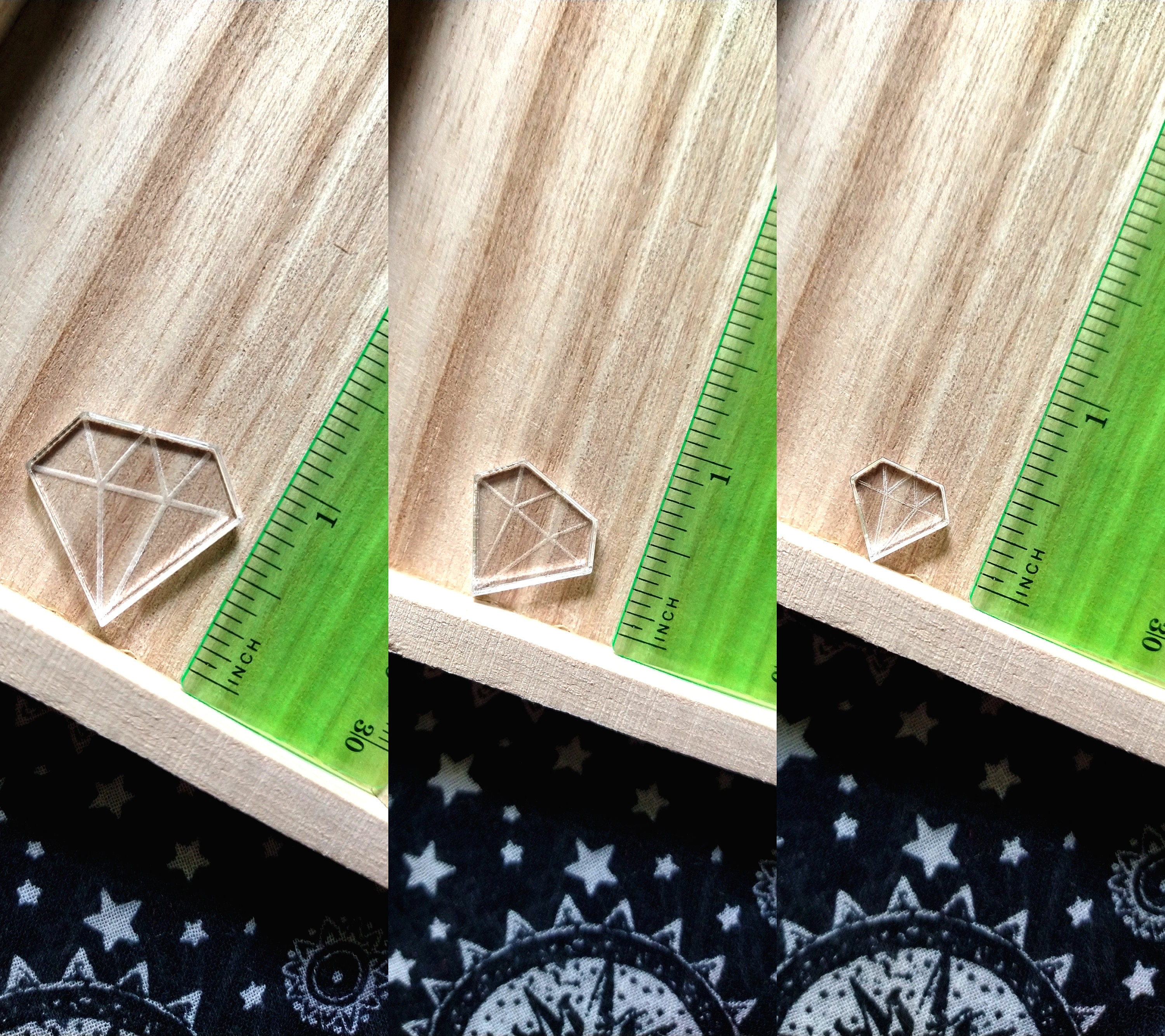 Lasercut Acrylic Shapes Clear diamonds Tabletop Roleplaying Props Etsy