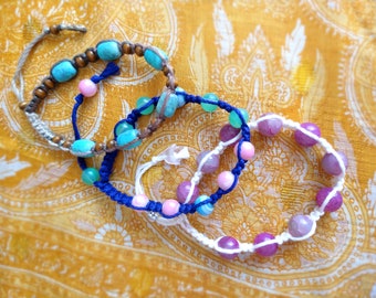 woven beaded bracelets: natural vibes only