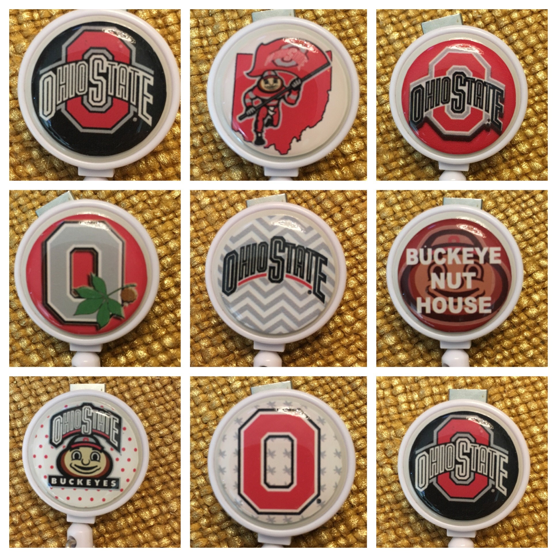 Ohio ID Badge Name Tag Holder Retractable Reel Etsy