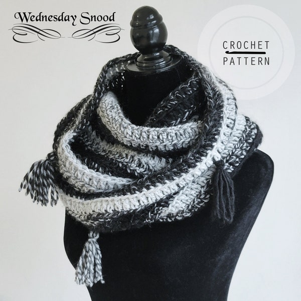 Modèle de crochet Snood du mercredi, Snood du mercredi, Enid's Snood, PDF Crochet PATTERN, Téléchargement numérique