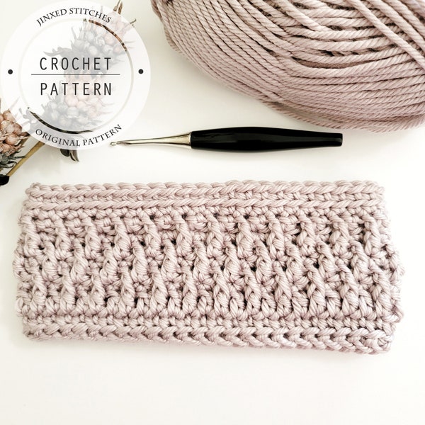 Headband CROCHET PATTERN Mirth - Earwarmer Crochet Pattern, Headband PDF Pattern, Alpine Stitch Headband Pattern