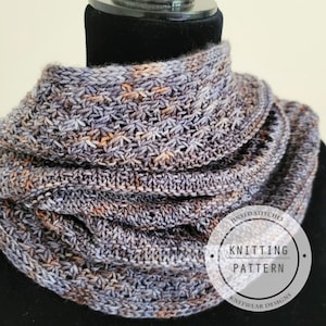 Cowl Knitting Pattern, Neckwarmer Knitting Pattern, PDF Knitting Pattern image 1