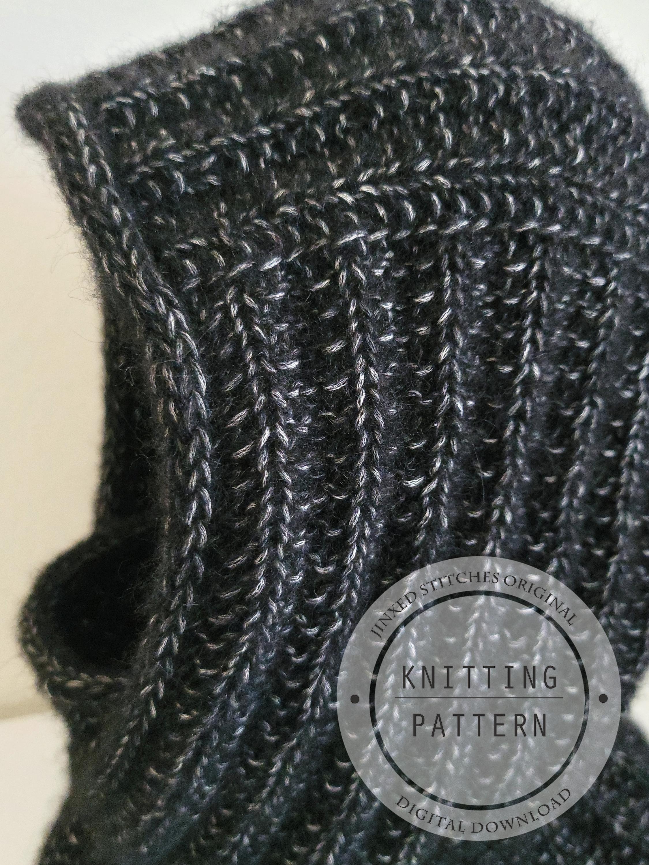 Hood Cowl KNITTING PATTERN, Hooded Neck Warmer, Knit Hood Pattern (in ...