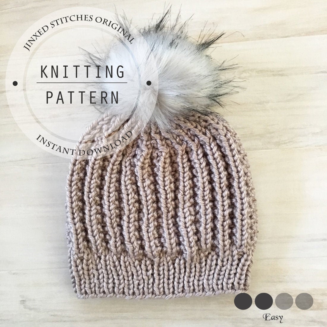 Mohair Hat Knitting Pattern PDF Knitting Pattern Chunky Beanie Pattern Hat KNITTING PATTERN