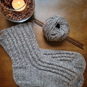 Wool Socks KNITTING PATTERN, (in English) PDF Download