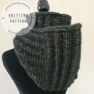 Hood Cowl KNITTING PATTERN, Knitted Hood Pattern, Balaclava Knit Pattern, Modern Cowl Pattern, Hooded Neck warmer, Fading Trail Hood Cowl